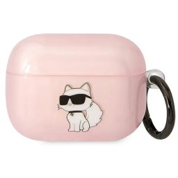 Husă Karl Lagerfeld Ikonik Choupette pentru AirPods Pro 1/2 – Roz