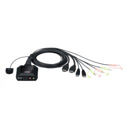Switch KVM Aten CS22H 2-Port USB 4K HDMI Cable KVM Switch with Remote Port Selector