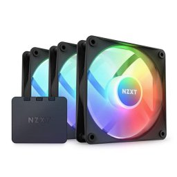 F120 RGB Duo Black, 3 ventilatoare de 120 mm + Controler RGB, 1.800 rpm, Negru