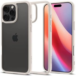 Husa Ultra Hybrid natur titaniu pentru iPhone 16 Pro Max