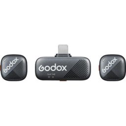 Microfon ​Lavaliera Microfon Wireless 2 Pers Godox Cube-SL Kit 2 Lightning Adapter
