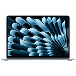 Notebook MacBook Air 15 with Liquid Retina (2025), Apple M4 Deca Core, 15.3 inch, RAM 16GB, SSD 256GB, Apple M4 10-core Graphics, RO KB, macOS Sequoia, Sky Blue