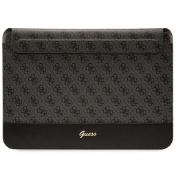Husa 14 inch "Stripe Metal Logo", Negru - Protectie Slim, Stil Modern