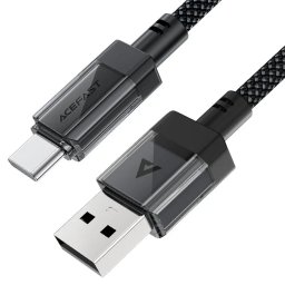 Cablu de date USB to Type-C, 3A, Fast Charging, 1.2m - (C12-04) - Black