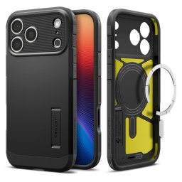 Husa Spigen Tough Armor "T" MagSafe - Husă telefon - compatibil cu Apple iPhone 17 Pro Max - MagSafe, Anti-șoc - culoare Negru