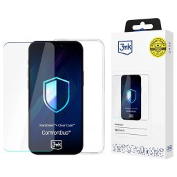 Folie pentru iPhone 16 - ComfortDuo Glass + Case - Clear