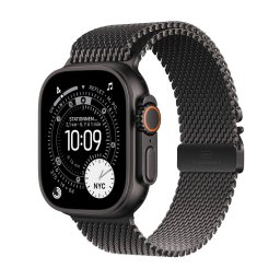 Smartwatch Watch Ultra 3 49mm LTE Titanium Milanese Black Band M, Negru