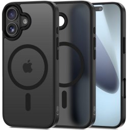 Husa Husă Tech-Protect Magmat MagSafe pentru iPhone 17, compatibilă MagSafe, finisaj mat, neagră