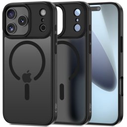 Husa Husă Tech-Protect Magmat MagSafe pentru iPhone 17 Pro Max, compatibilă MagSafe, finisaj mat, neagră