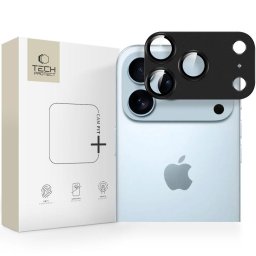 Protecție cameră Tech-Protect Camfull Fit+ pentru iPhone 17 Pro Max, acoperire completă, protecție lentile, neagră