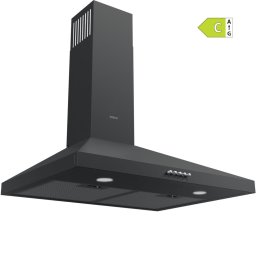 Hota Hota decorativă Vivax CHO-60CHC115T B, 59,6 cm, 115 W, 1 motor, 3 trepte de viteză, debit 452 m³/h, filtru aluminiu lavabil, iluminare LED, Negru