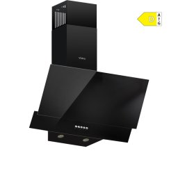 Hota Hota, 59,5 cm, 379 m³/h, 3 Trepte, Filtru Aluminiu, Iluminare LED, 67 dB, Negru