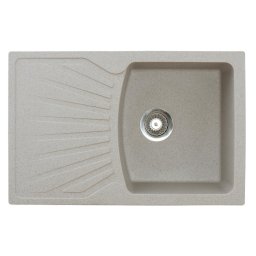 Chiuveta X Granit Quadro Plus bej760 x 500 mm, sifon 90 mm, granit