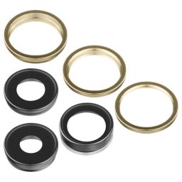Piese si componente Geam Camera Spate Apple iPhone 13 Pro Max / 13 Pro, Wide + UltraWide + Telephoto, cu Rama, Auriu