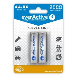 Rechargeable batteries everActive Ni-MH R6 AA 2000 mAh Silver Line - 2 pieces