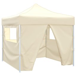 41464 Gossi cream foldable tent 3 x 3 m with 4 walls