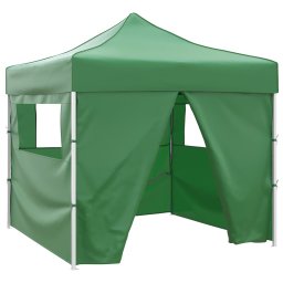 41468 Gossi green foldable tent 3 x 3 m with 4 walls