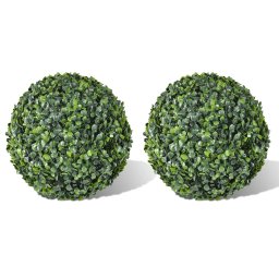 Arbusti ornamentali artificiali bila pe tulpina, 2 buc., 35 cm