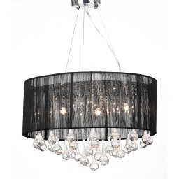 Candelabru cu 85 cristale, negru