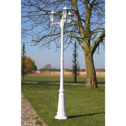 Felinar de gradina kingston cu 3 brate 215 cm alb