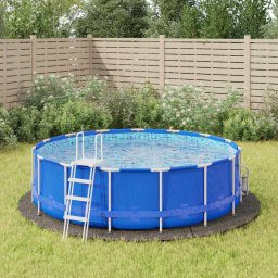 Gossi acoperire geotextil piscina, gri deschis, Ø396 cm, poliester