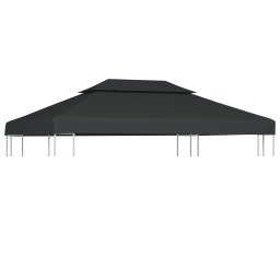 Gossi acoperis de pavilion, 2 niveluri, antracit, 4x3 m, 310 g/m2