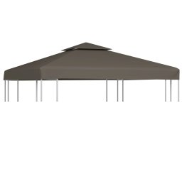 Gossi acoperis de pavilion, 2 niveluri, gri taupe, 3x3 m, 310 g/m2
