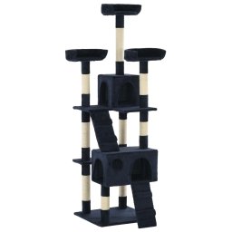 Gossi ansamblu pentru pisici cu stalpi funie sisal, 170 cm, albastru