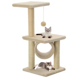 Gossi ansamblu pentru pisici, stalpi cu funie de sisal, bej, 65 cm
