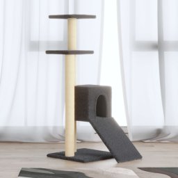 Gossi ansamblu pisici cu stalpi din funie de sisal, gri inchis, 92 cm