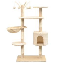 Gossi ansamblu pisici, stalpi cu funie de sisal, 125 cm, bej