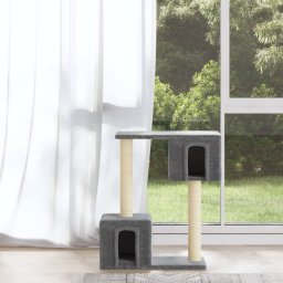 Gossi ansamblu pisici, stalpi din funie sisal, gri deschis, 60 cm
