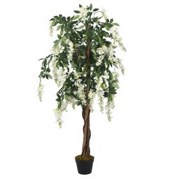 Gossi arbore artificial wisteria 840 frunze 120 cm verde si alb