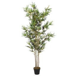 Gossi arbore din bambus artificial 1380 de frunze 200 cm verde