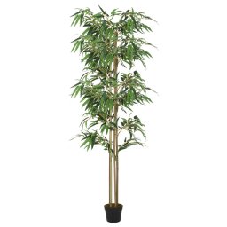 Gossi arbore din bambus artificial 1520 de frunze 200 cm verde