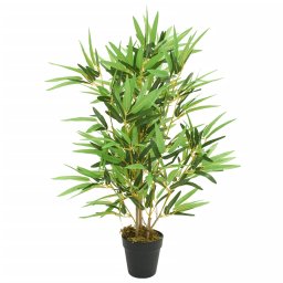 Gossi arbore din bambus artificial 368 de frunze 80 cm verde