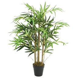 Gossi arbore din bambus artificial 500 de frunze 80 cm verde