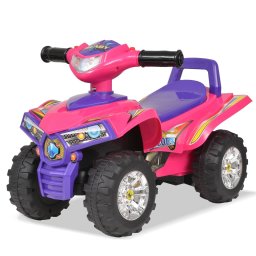 Gossi atv de plimbare pentru copii cu sunet si lumina roz si violet