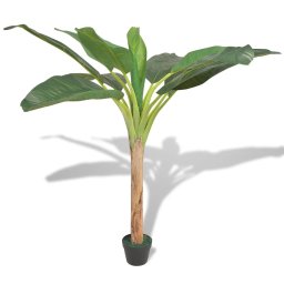 Gossi bananier artificial cu ghiveci, 150 cm, verde