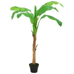 Gossi bananier artificial cu ghiveci, verde, 180 cm