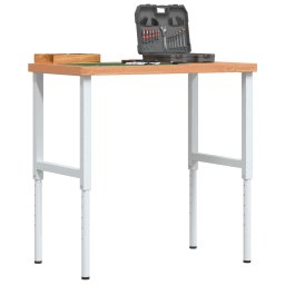 Gossi banc de lucru 100x60x(73-99,5) cm lemn masiv fag dreptunghiular