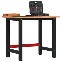 Gossi banc de lucru 100x60x81,5 cm lemn masiv fag, dreptunghiular