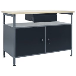 Gossi banc de lucru, negru, 120 x 60 x 85 cm, otel