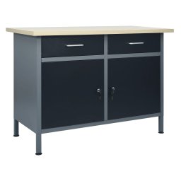 Gossi banc de lucru, negru, 120 x 60 x 85 cm, otel