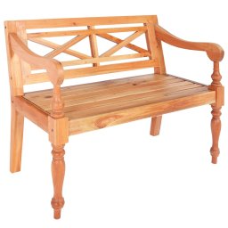 Gossi banca batavia, maro deschis, 98 cm, lemn masiv mahon