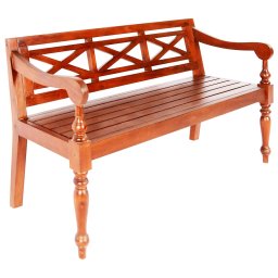 Gossi banca batavia, maro inchis, 123 cm, lemn masiv mahon