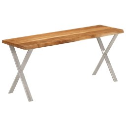 Gossi banca cu margini naturale 105 cm, lemn masiv de acacia