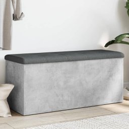 Gossi banca de depozitare, gri beton, 102x42x45 cm, lemn prelucrat