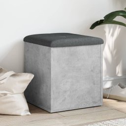 Gossi banca de depozitare, gri beton, 42x42x45 cm, lemn prelucrat