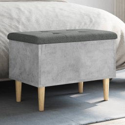 Gossi banca de depozitare, gri beton, 62x42x46 cm, lemn prelucrat